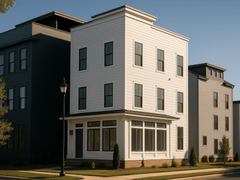 Modern house Plan with 3 Floors and CAD Architecture Designs