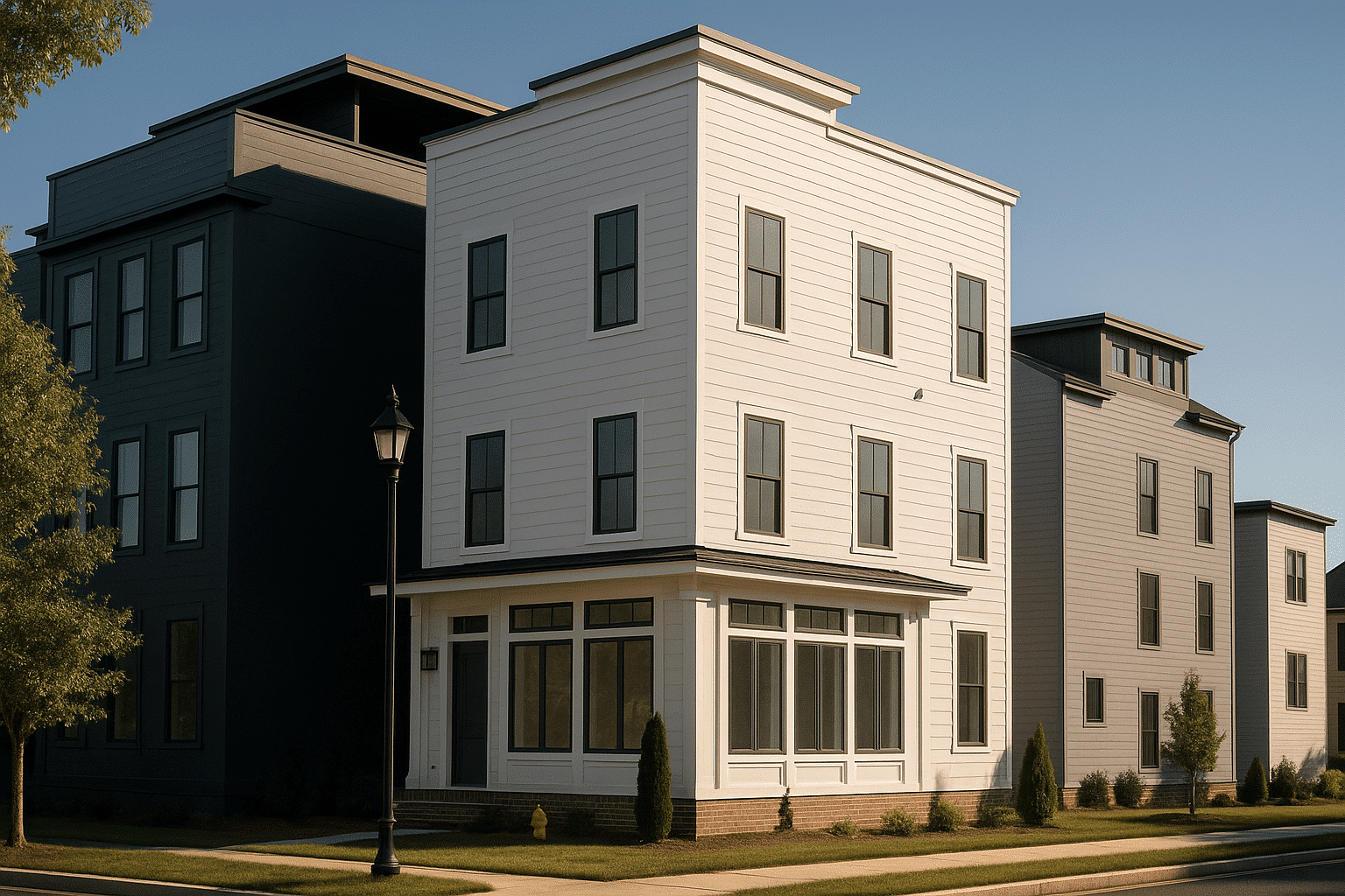 Modern house Plan with 3 Floors and CAD Architecture Designs