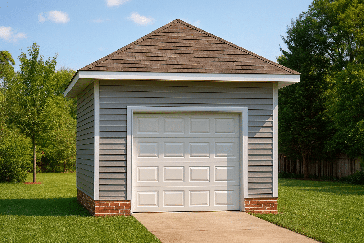 One-Car Garage Plan with Detailed CAD Blueprint and Architecture Designs