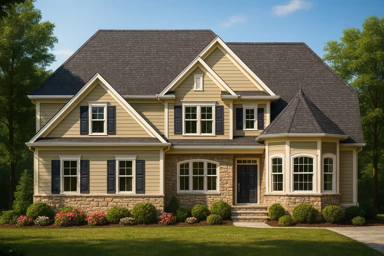 Refined 2-Story Craftsman Home Floor Plan with CAD Blueprints