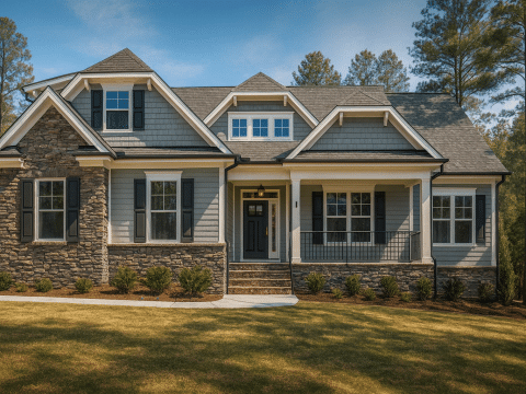 Spacious 1.5-Story House Plan with Craftsman Style & Open Floor Layout