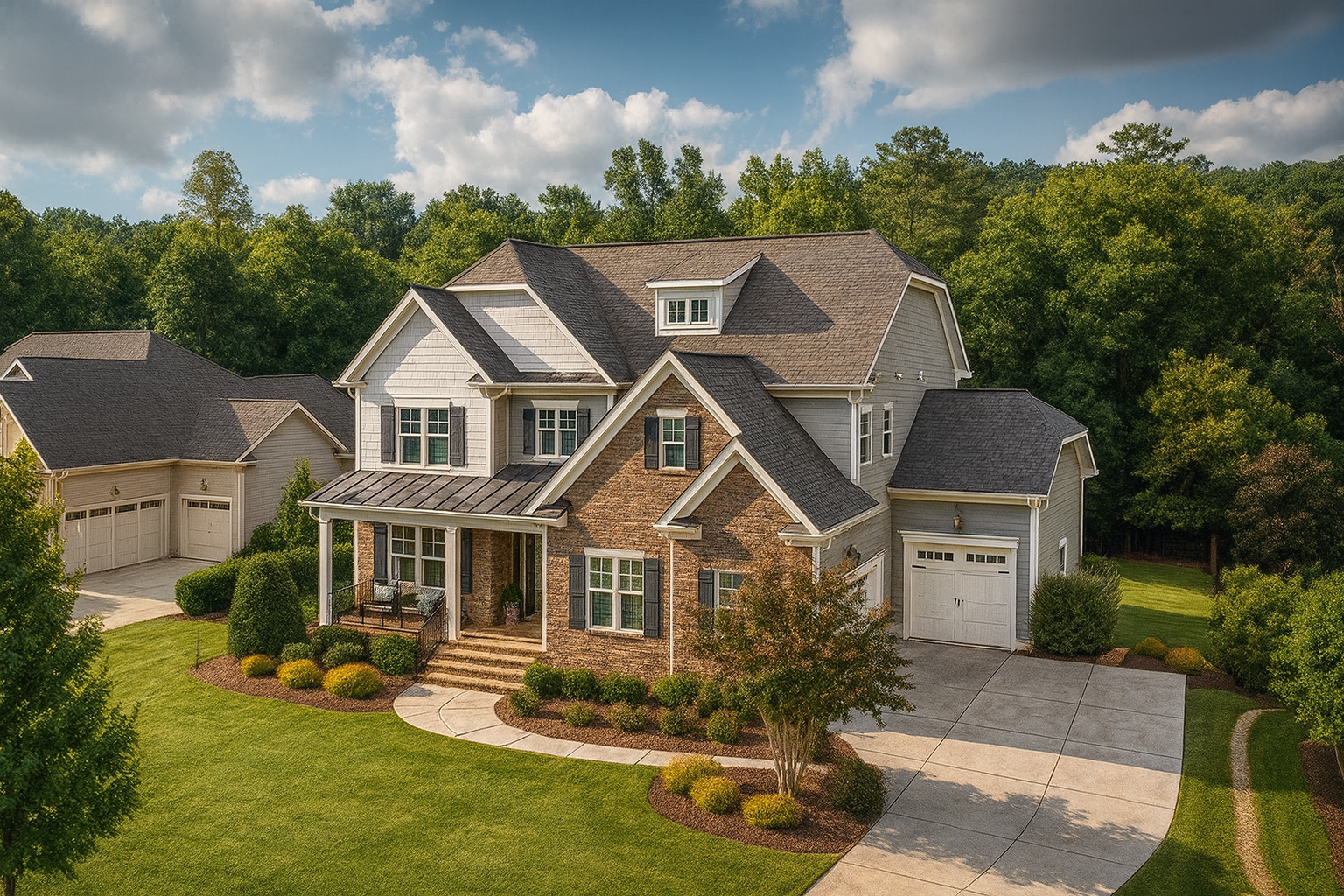 Spacious 2-Story 5-Bedroom House Plan with Vaulted Ceilings and CAD Blueprints