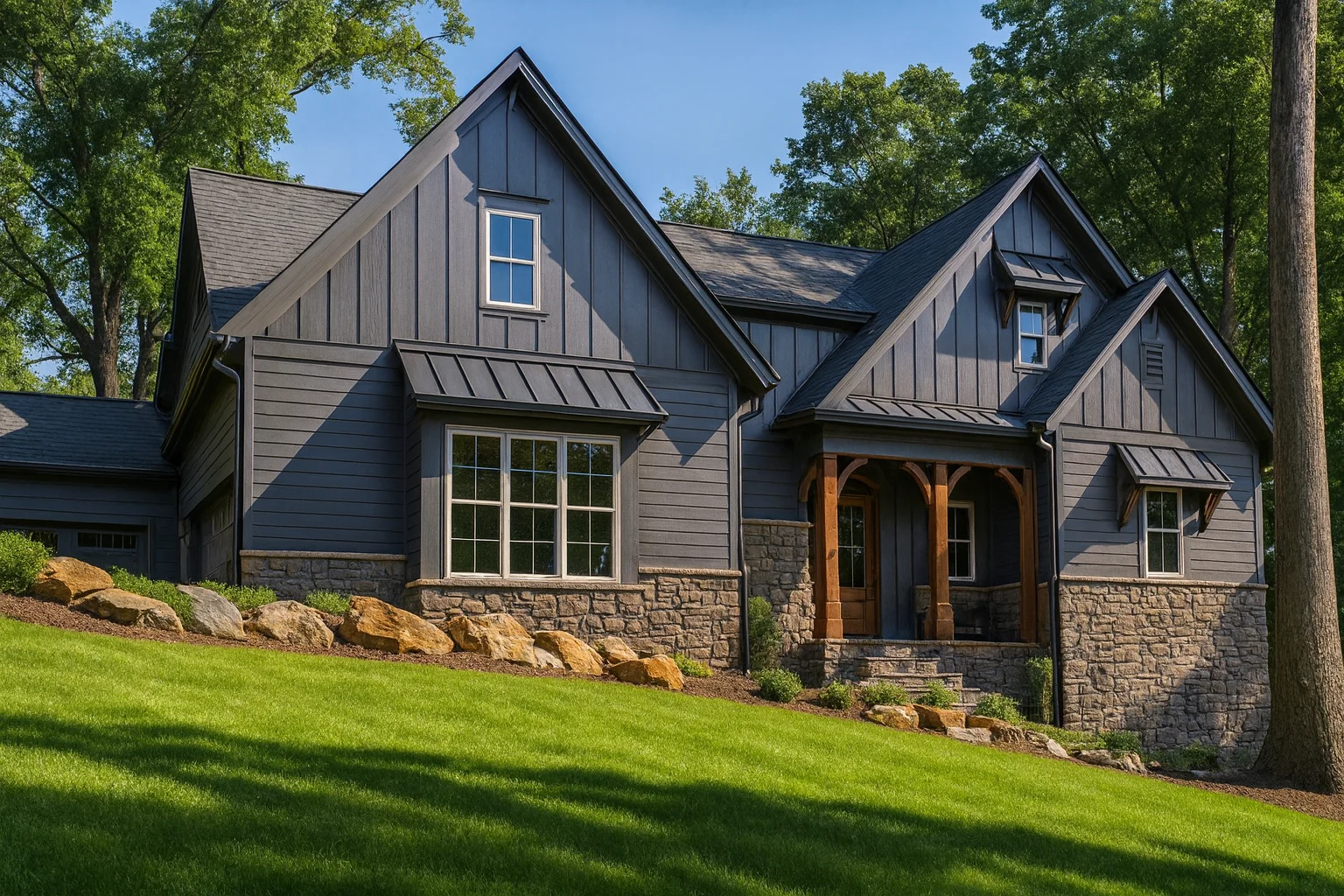 Spacious 2-Story Craftsman House Plan with Vaulted Ceilings & CAD Designs