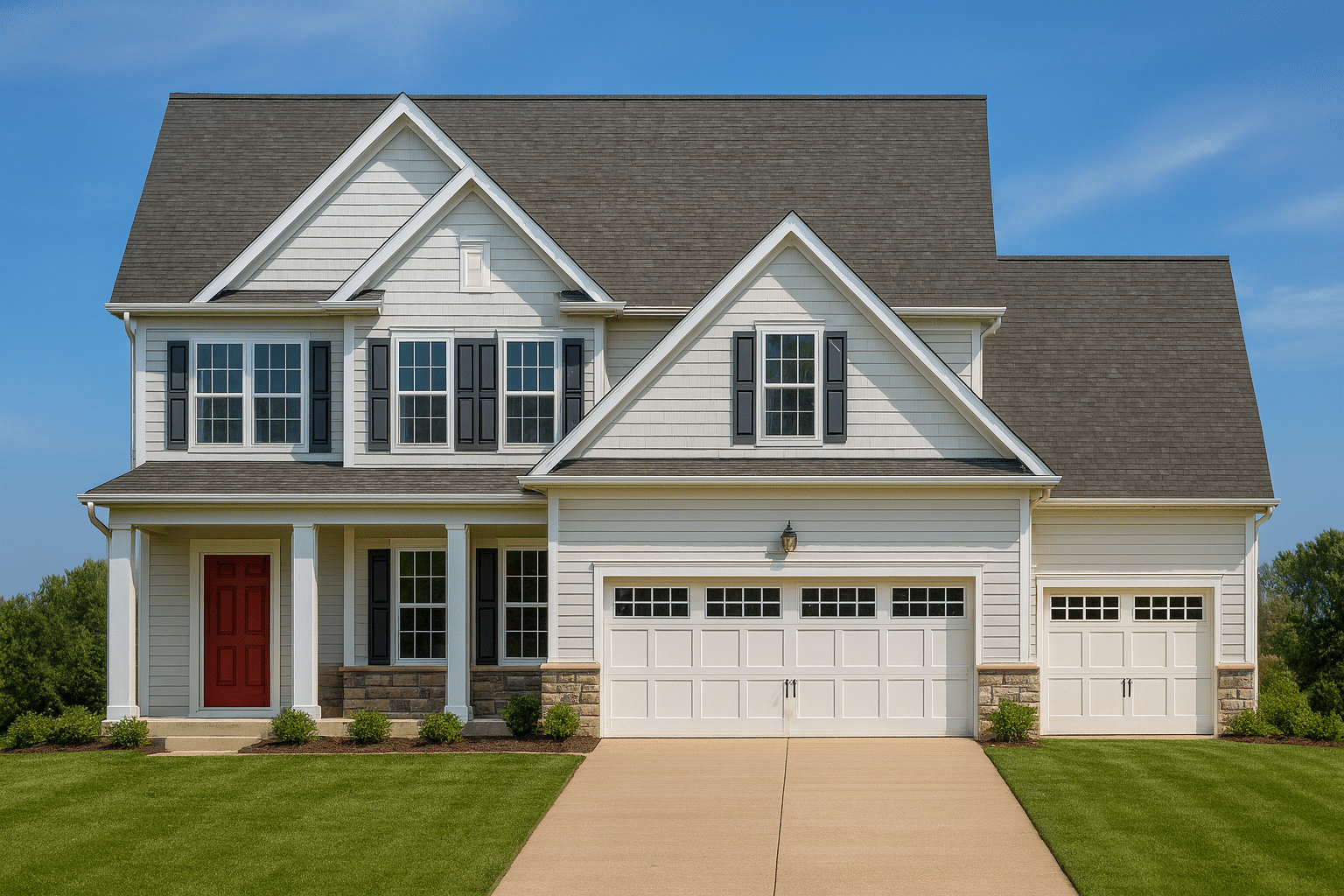 Spacious 2-Story House Plan with 4 Bedrooms and 3-Car Garage