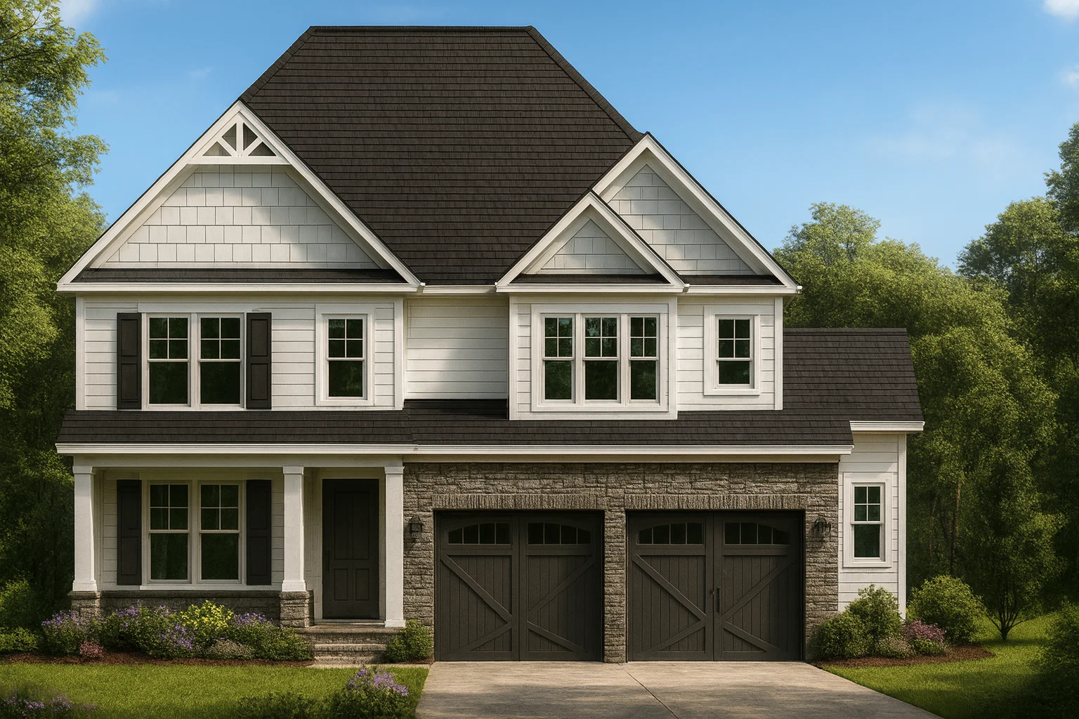 Spacious 2-Story House Plan with Craftsman Flair & CAD Blueprints