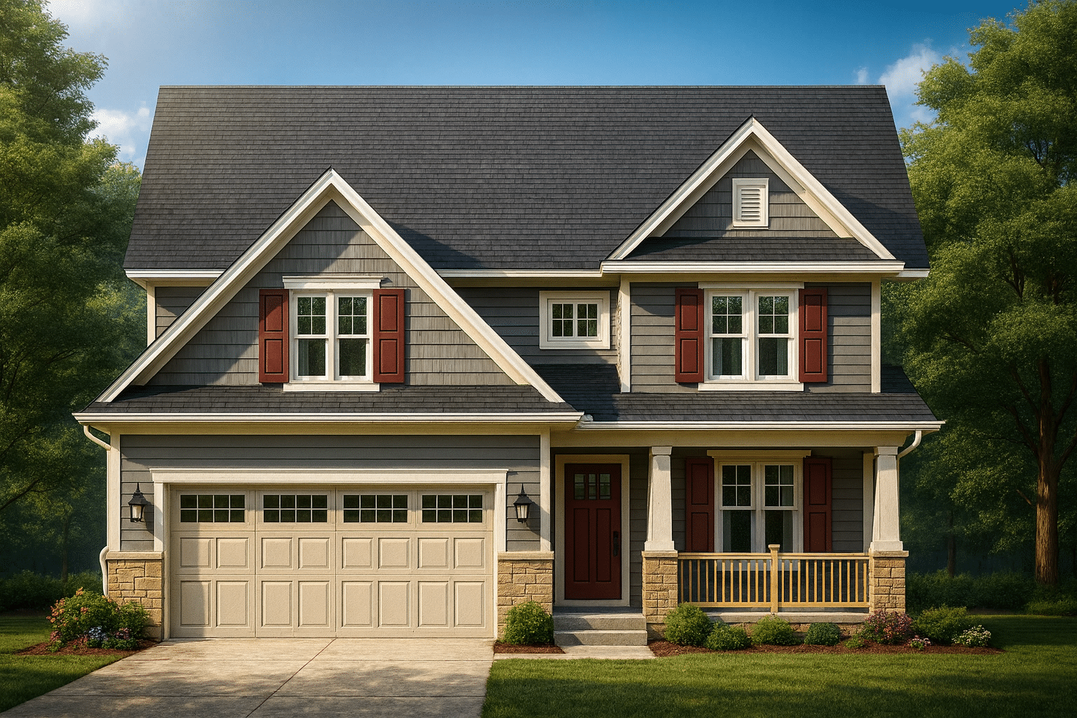 Spacious 4-Bedroom Home Plan with Open Layout and CAD Files