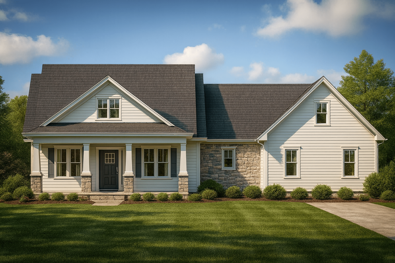Spacious Ranch Home Plan 2008 Sq. Ft. Heated with Open Design
