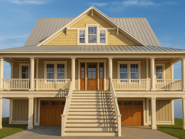 Stunning 2-Story Coastal House Plan with Craftsman Charm