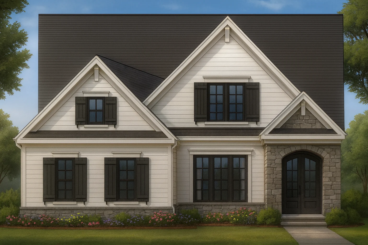Stunning 2-Story House Plan with Craftsman Architecture
