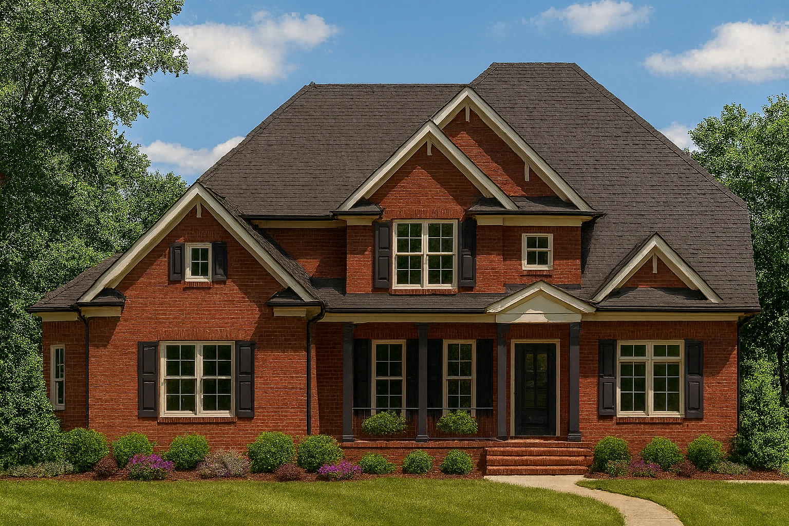 Stunning 2-Story Traditional House Plan with Vaulted Ceilings and CAD Designs