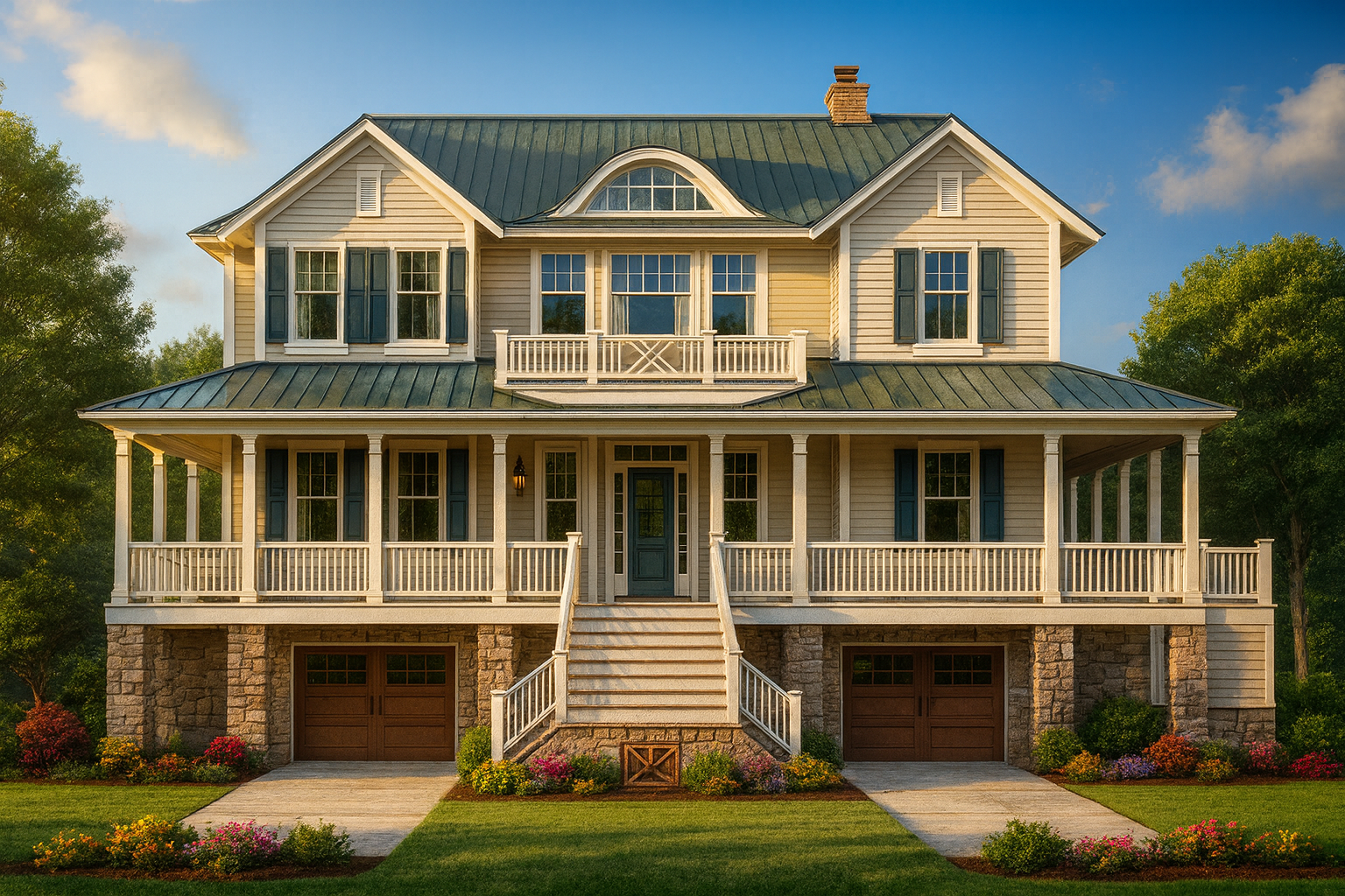 Stunning Beach House Plan with Elevator and Spacious Garage