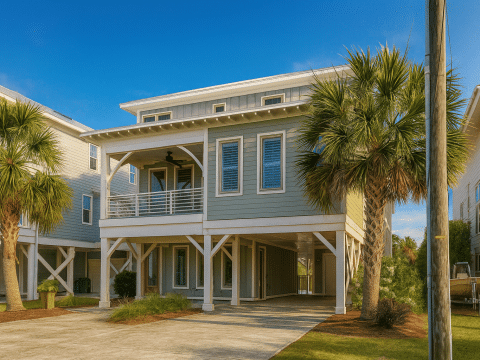 Stunning Coastal Home Plan with Modern Features and Blueprint Designs