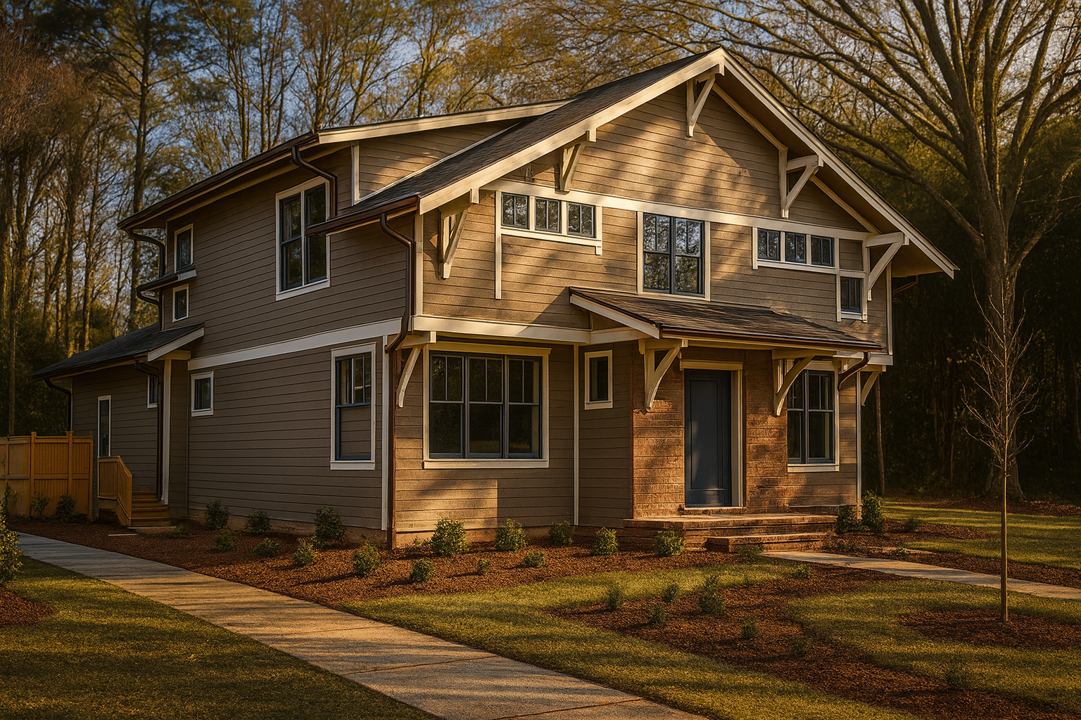 Stylish 2-Story Craftsman House Plan with CAD Blueprints
