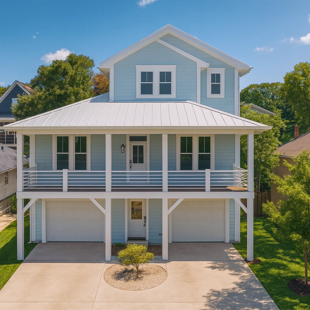 Stylish 3-Story Coastal Home Plan with CAD Blueprint Designs