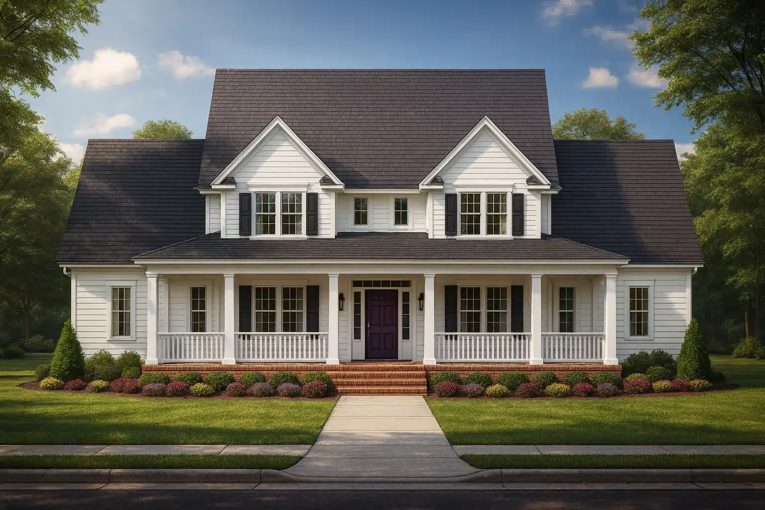 Stylish Home Plan with Bedroom Floors,CAD Blueprints,Designs