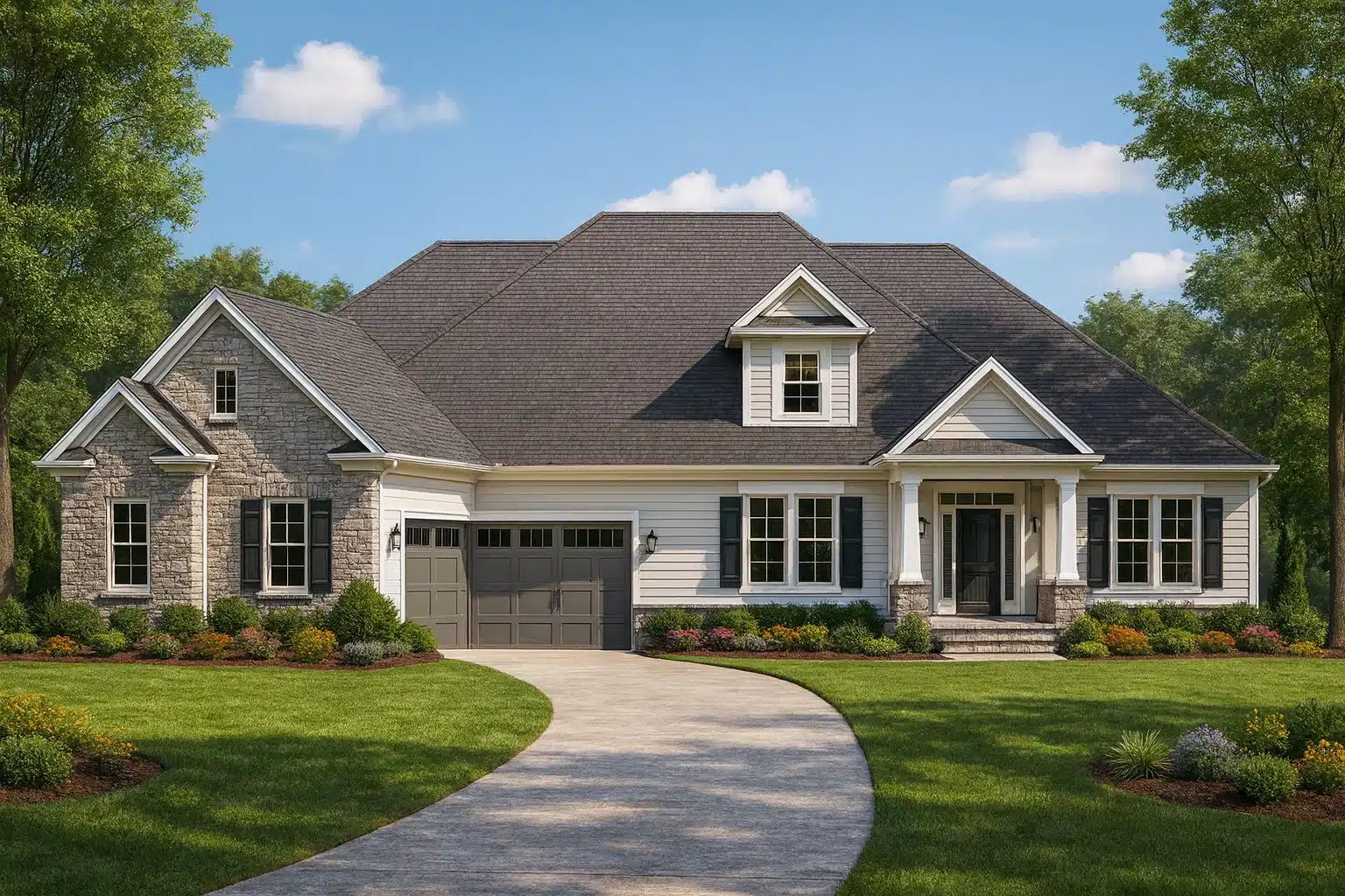 Traditional 2-Story Country House Plan with 3 Beds & 3939 Heated Sq. Ft.