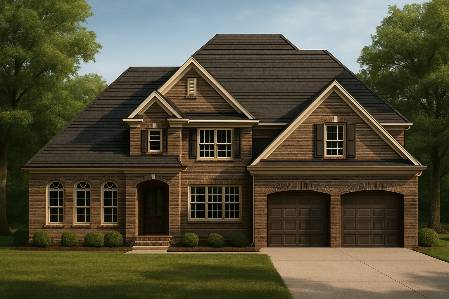 Traditional Brick House Plan with French Country Style – 4 Bed, 3,769 Sq Ft