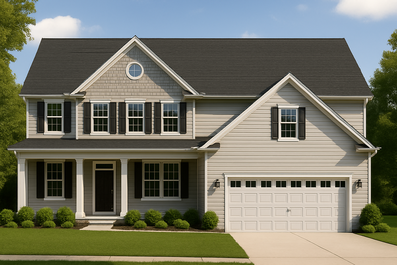 Traditional Colonial Revival House Plan – 4 Bed, 3,017 Sq Ft, 2-Story with CAD Blueprints