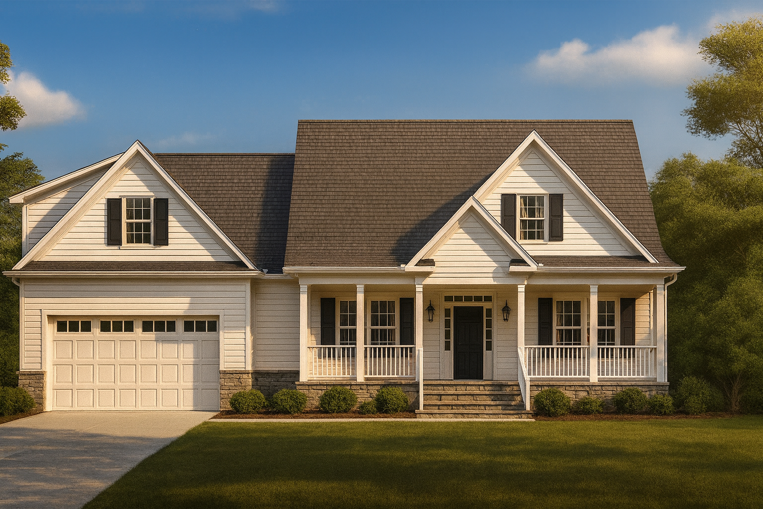Traditional Country House Plan - 4 Bed, 3 Bath