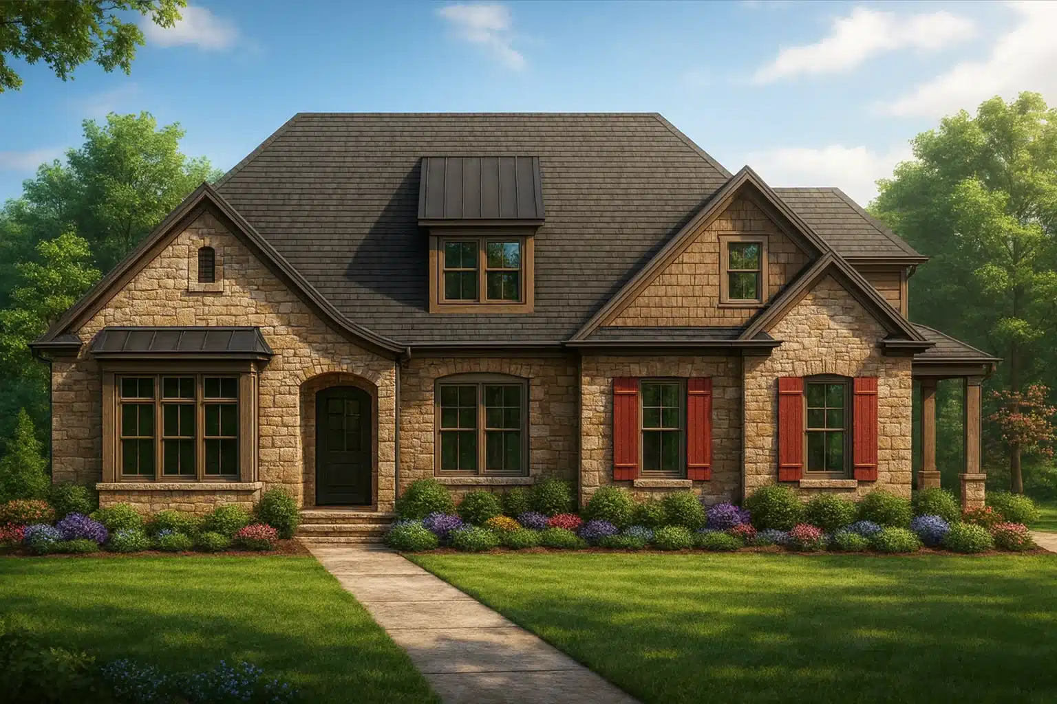 Traditional Craftsman Home Plan with Open Layout & Bonus Space