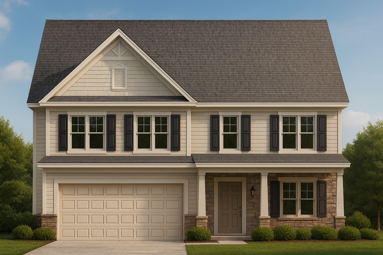 Traditional Craftsman House Plan – 2-Story Home with 4 Bedrooms & Open Layout (2,866 Sq. Ft.)