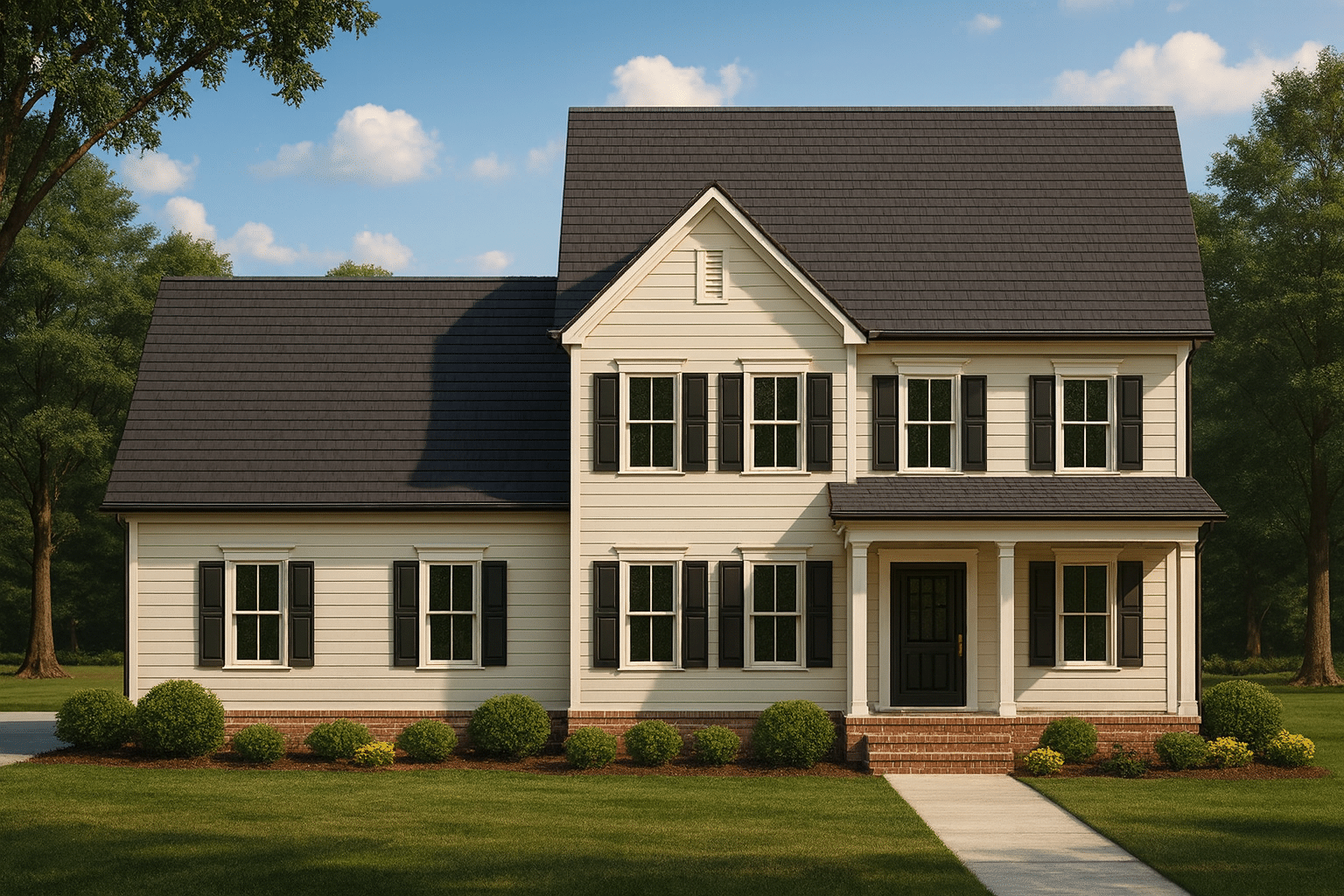 Traditional Home Floor Plan with 2-Story CAD Designs