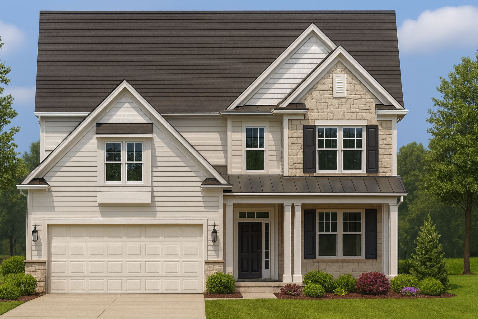 Transitional Colonial Revival Home Plan – 2,545 Sq Ft, 4 Bed, 2-Story with CAD
