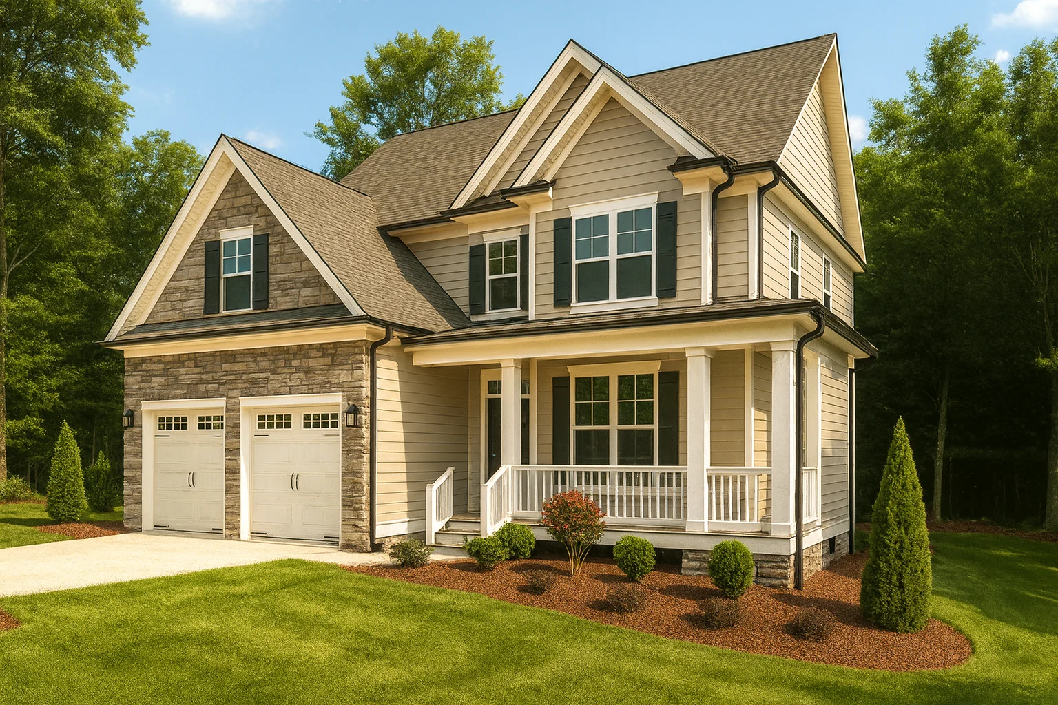 Two-Story House Plan with 4 Bedrooms
