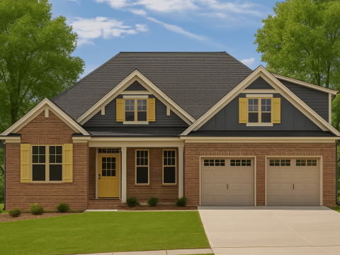 Two-Story House Plan with Modern Craftsman Blueprint Designs