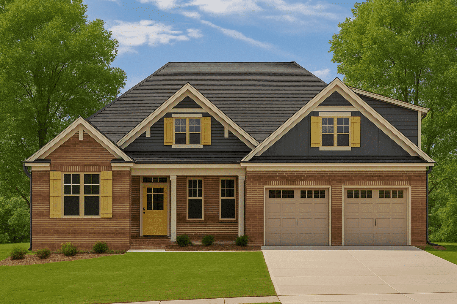 Two-Story House Plan with Modern Craftsman Blueprint Designs