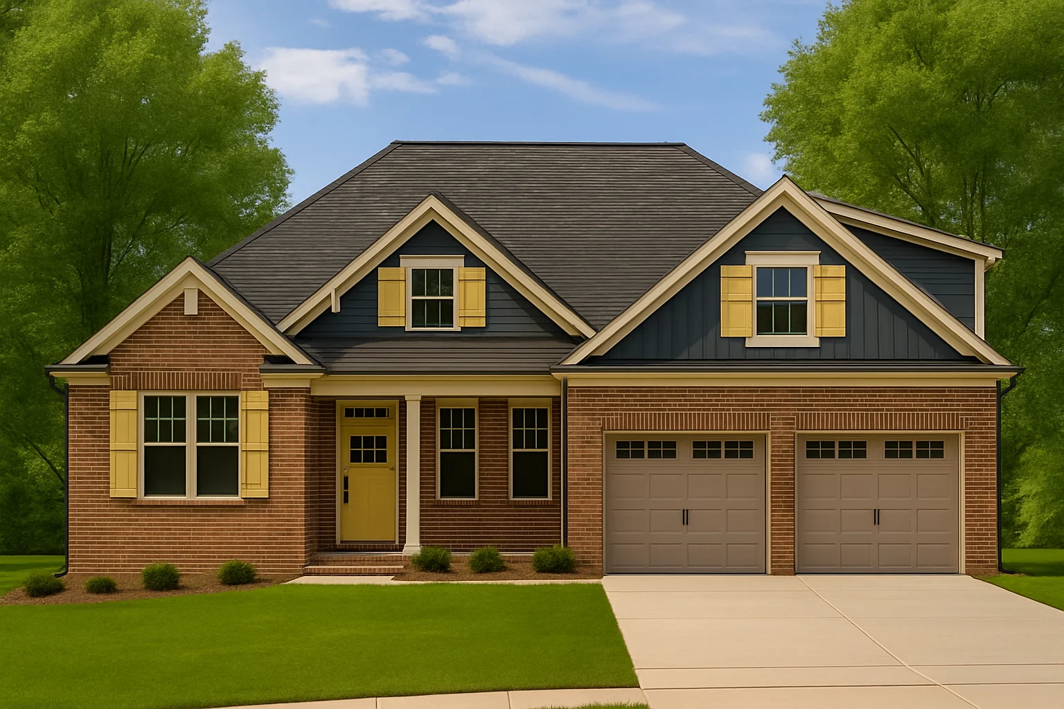 Two-Story House Plan with Modern Craftsman Blueprint Designs