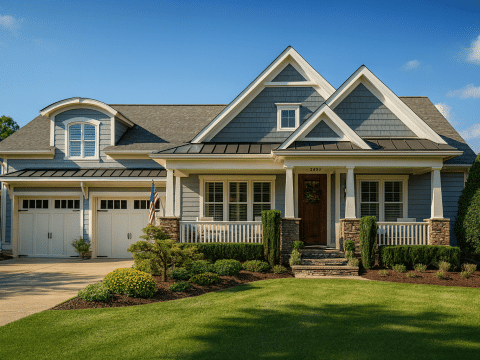 12-2036 HOUSE PLAN - Craftsman house Floor Plan: 3-Bed, 2-Story Blueprint