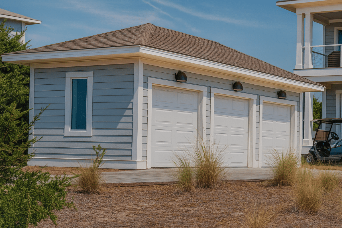 Custom Garage And Cart Cad Blueprint 3 Bay Architectural Design