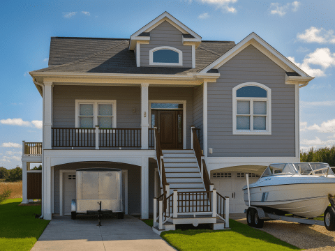 11-2015 HOUSE PLAN - Warm Beach Coastal house Plan with Complete Architectural Designs