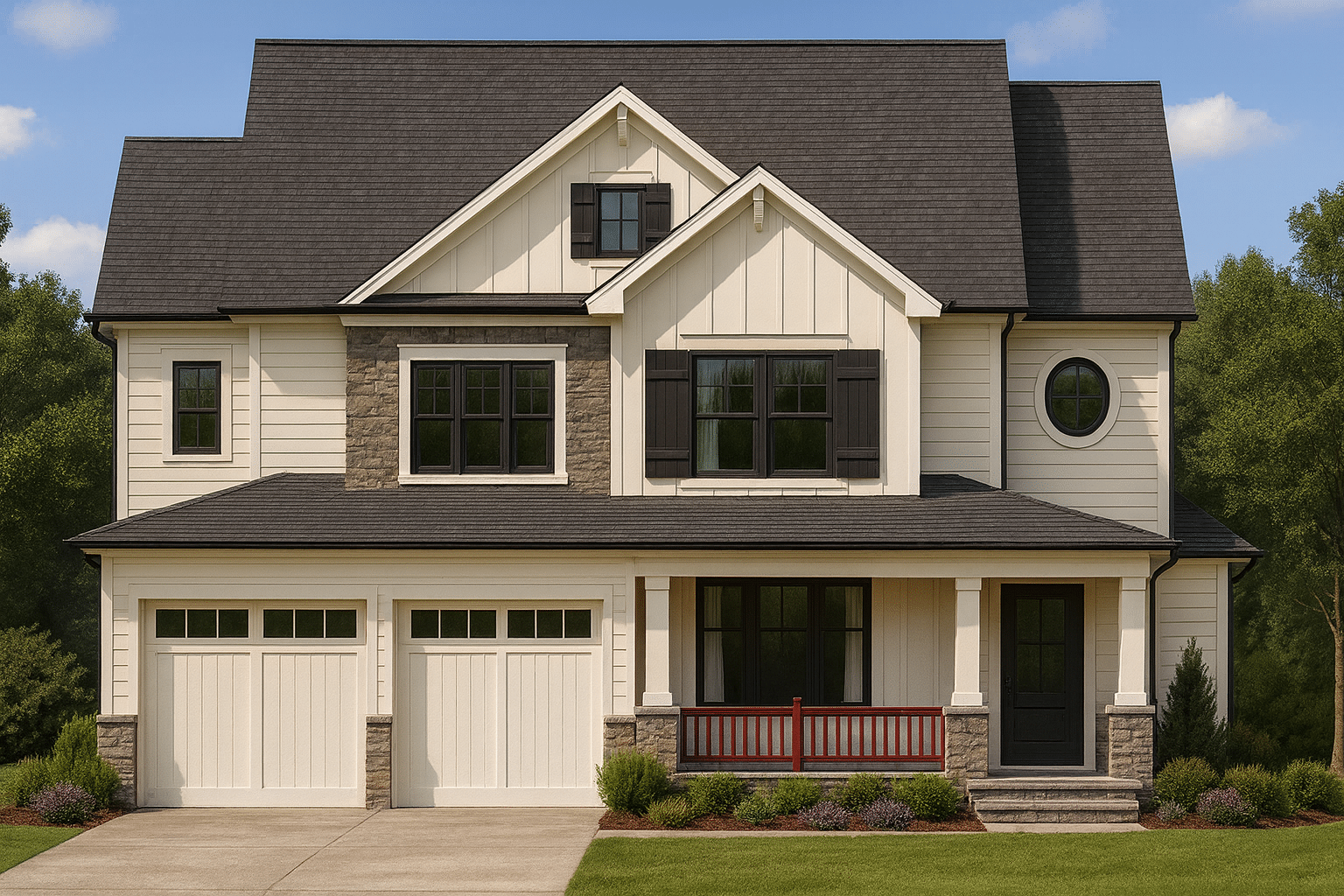 Modern Farmhouse Plan 2315 Sq Ft 4 Bed 2 Story With Open Layout Cad Designs