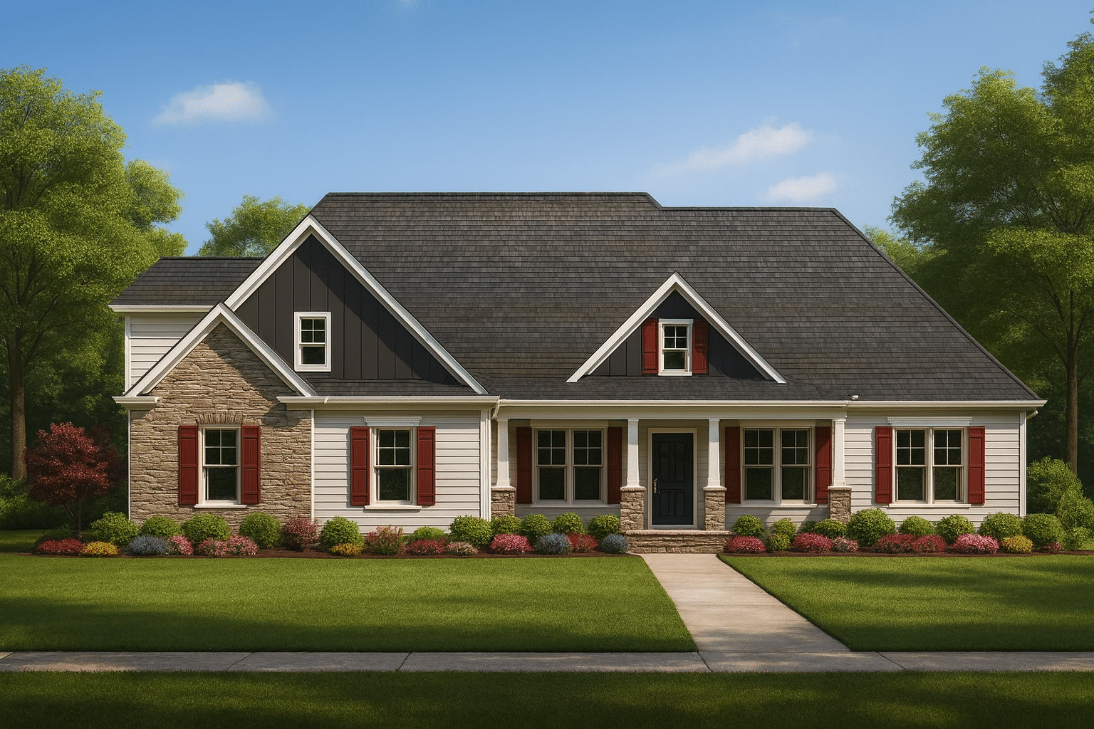 Modern Farmhouse Ranch House Plan 3 Bed 15 Story With Bonus Room