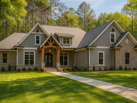 20-1989 HOUSE PLAN - Craftsman house Plan with Bonus Room and Spacious Floor Plan