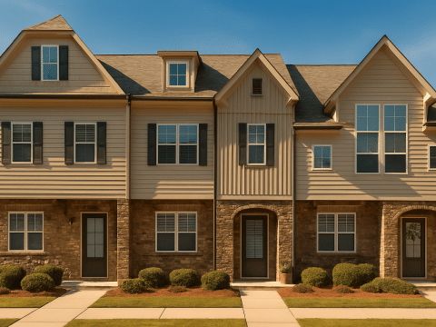 11-1876 HOUSE PLAN - Modern 3-Story Craftsman Townhouse Plan with CAD Designs
