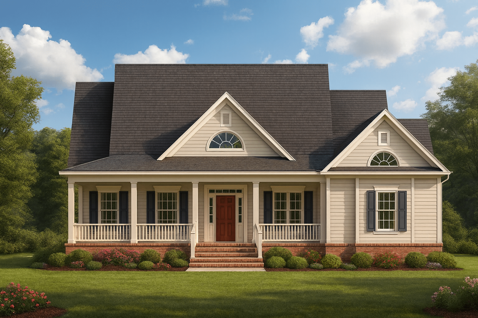Traditional Farmhouse House Plan 3 Bed 15 Story With Bonus Room