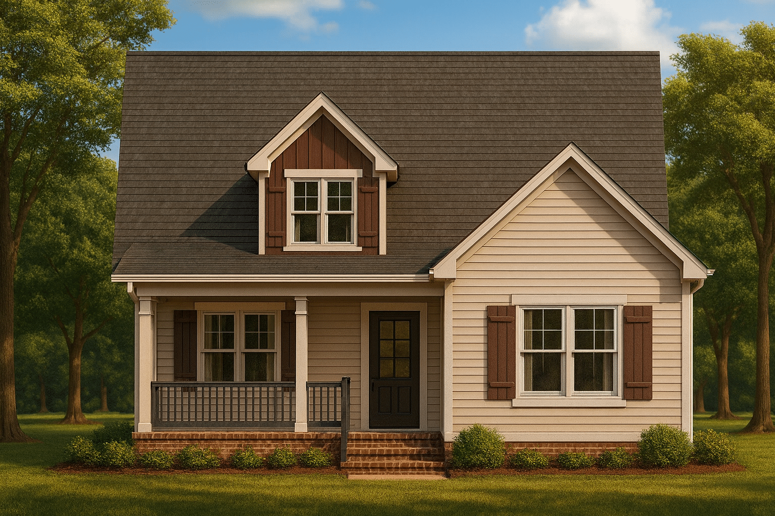 Traditional Home Plan With 2 Stories Blueprint And Cad Design