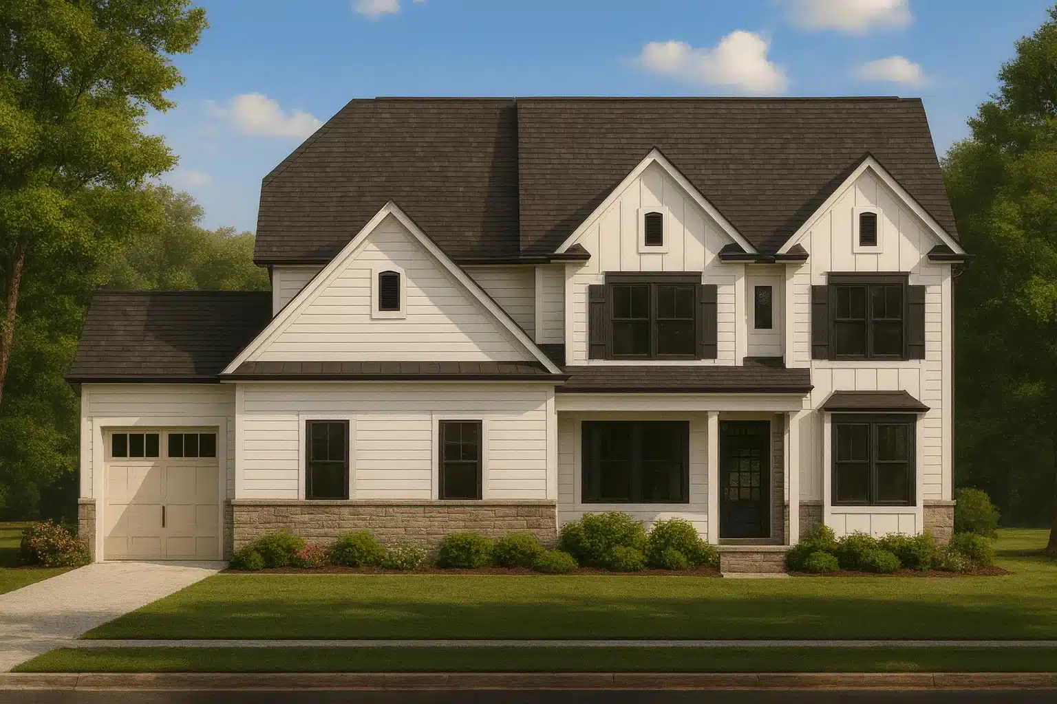 Modern Craftsman Home Plan with 3 Floors and Spacious Design