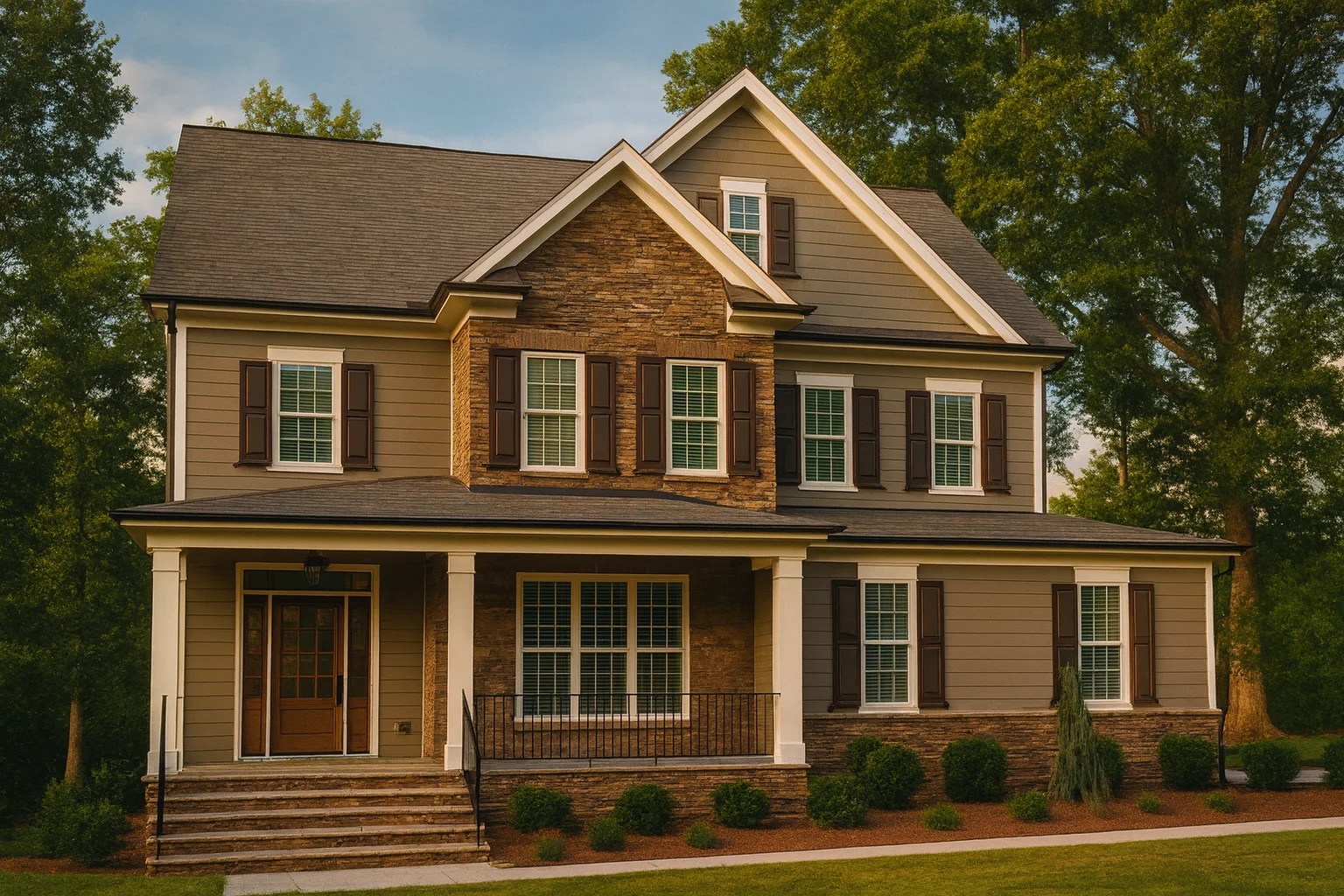 3 Story Craftsman House Plan 4 Beds 45 Baths 3112 Sq Ft 3 Car Garage