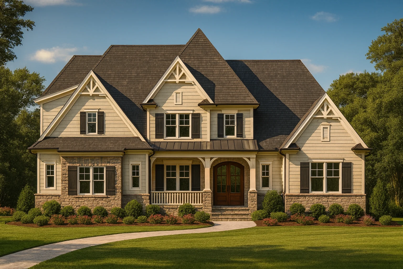 14-1971 HOUSE PLAN - Modern Craftsman House Floor Plan with CAD Blueprint Designs