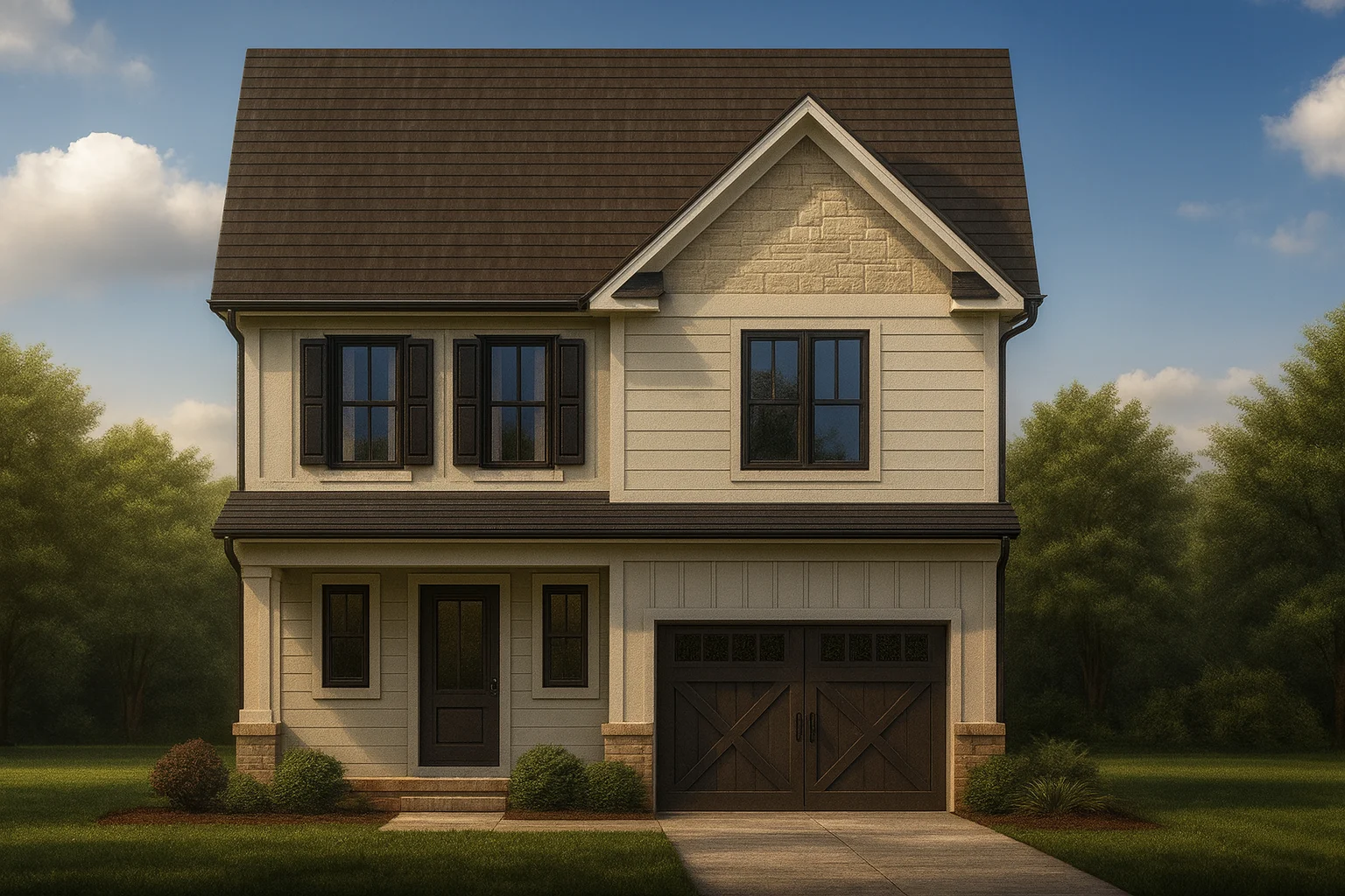2-Story House Plan with Craftsman Style