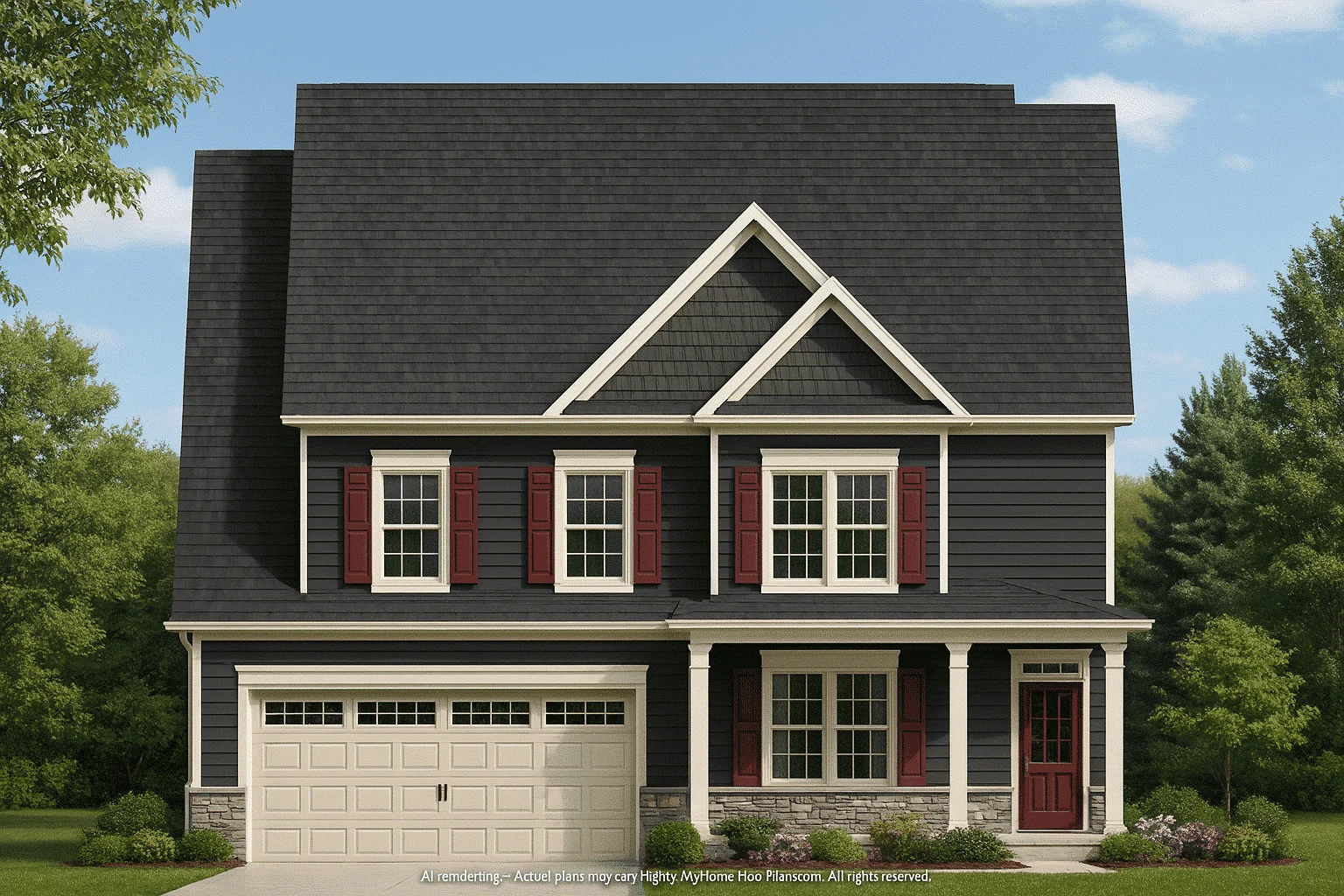 2 stories, 4 bedrooms, 3 baths