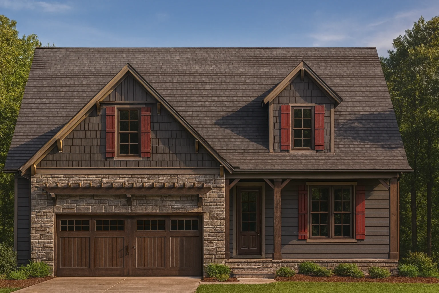 2-story Craftsman house plan with 2,869 heated sq. ft.