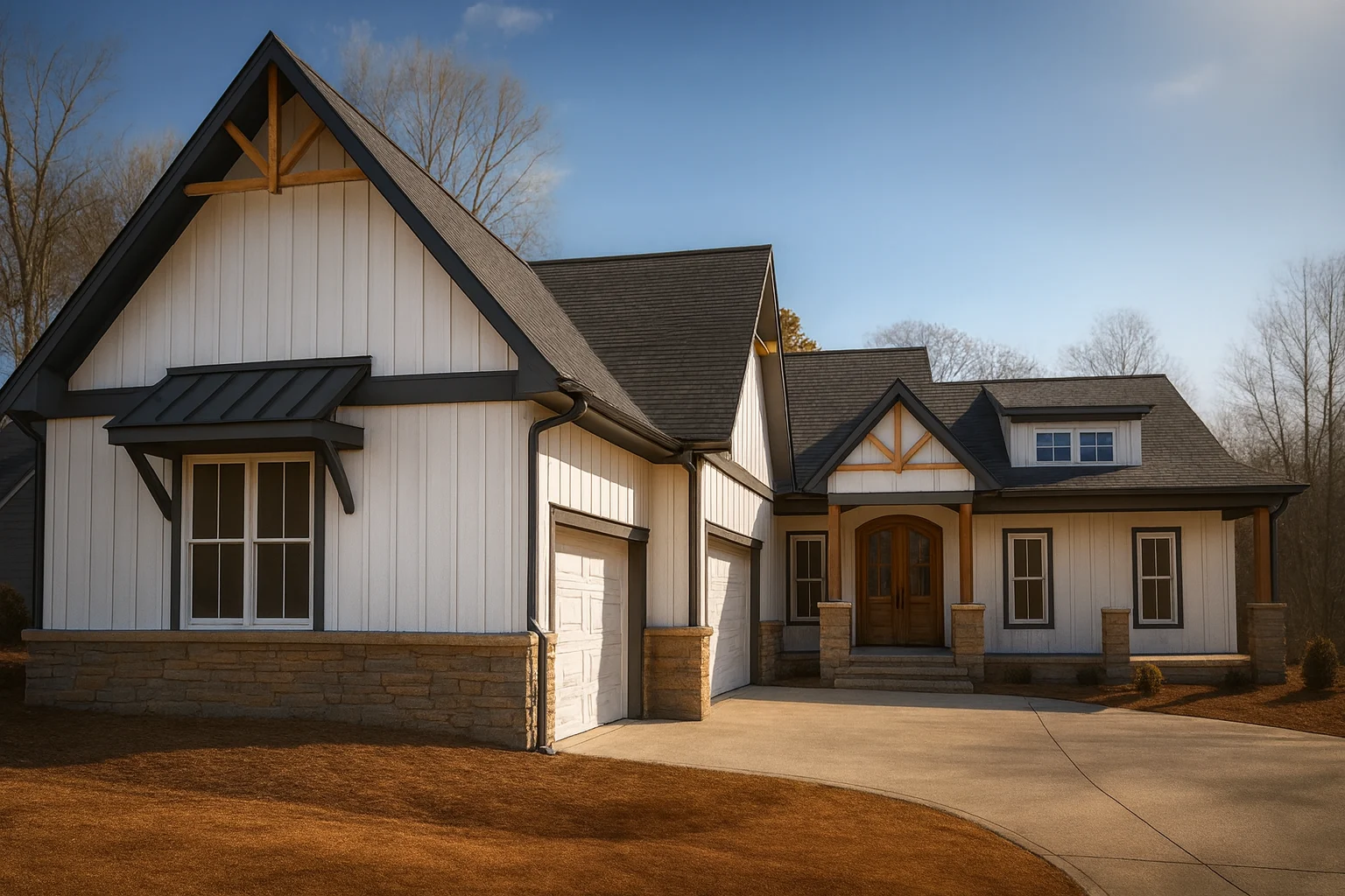 2-story Craftsman house plan with 3 bedrooms