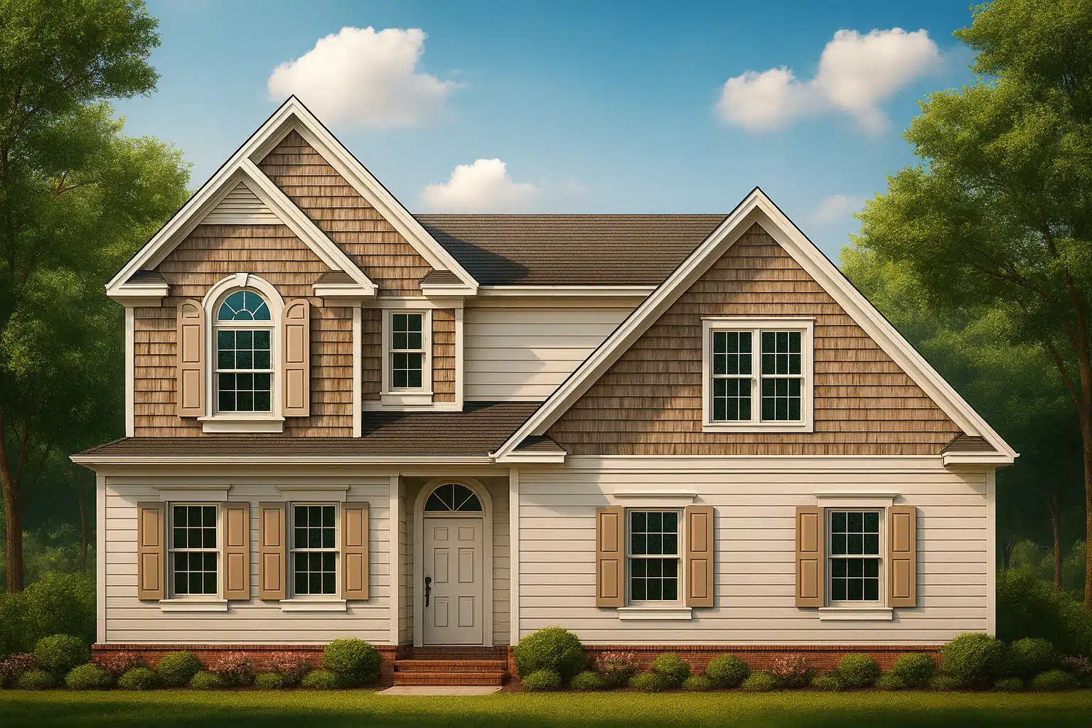 2-story home plan with 2,131 heated sq. ft., 3 bedrooms