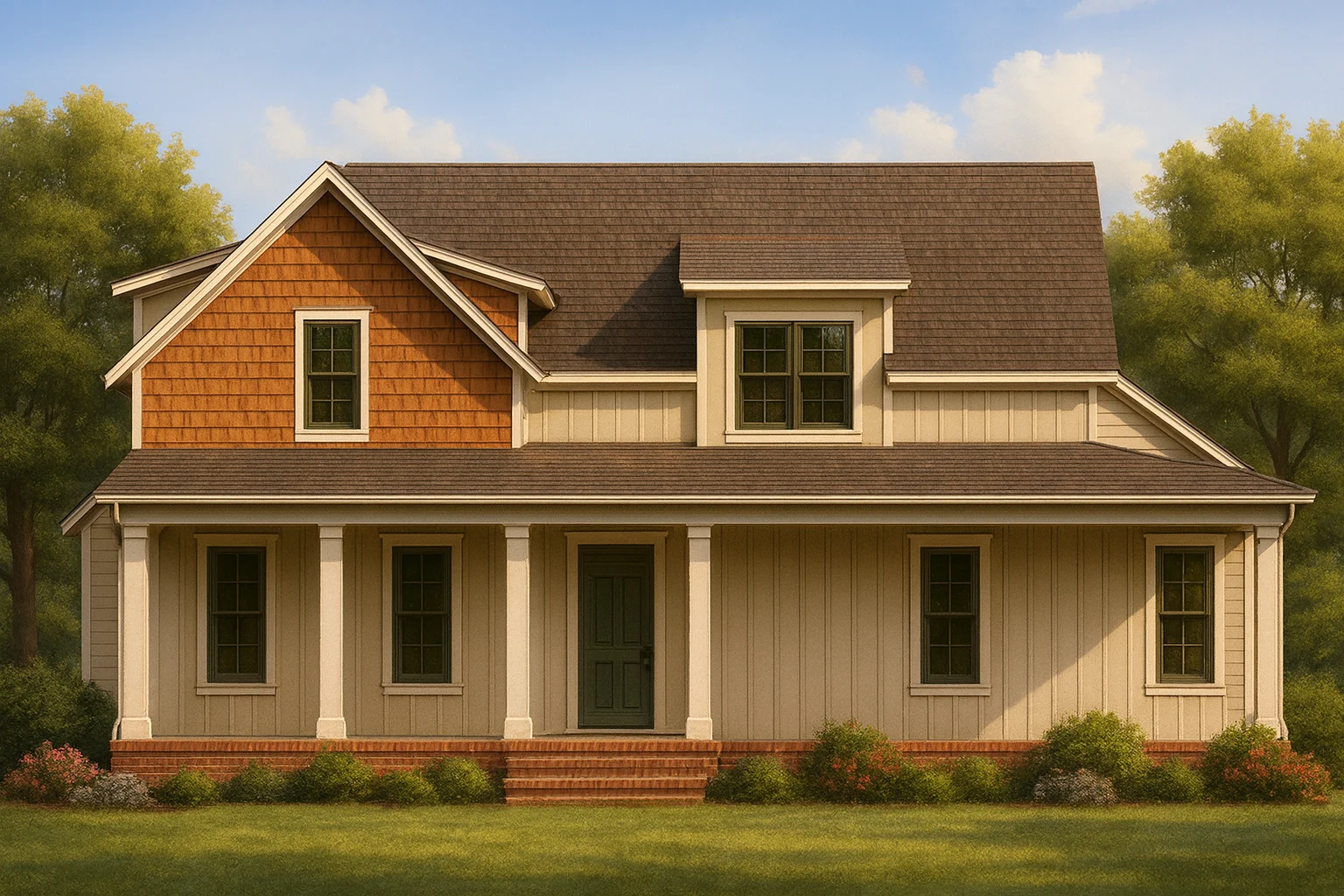 2-story house plan featuring 2,200 heated sq. ft., 3 bedrooms