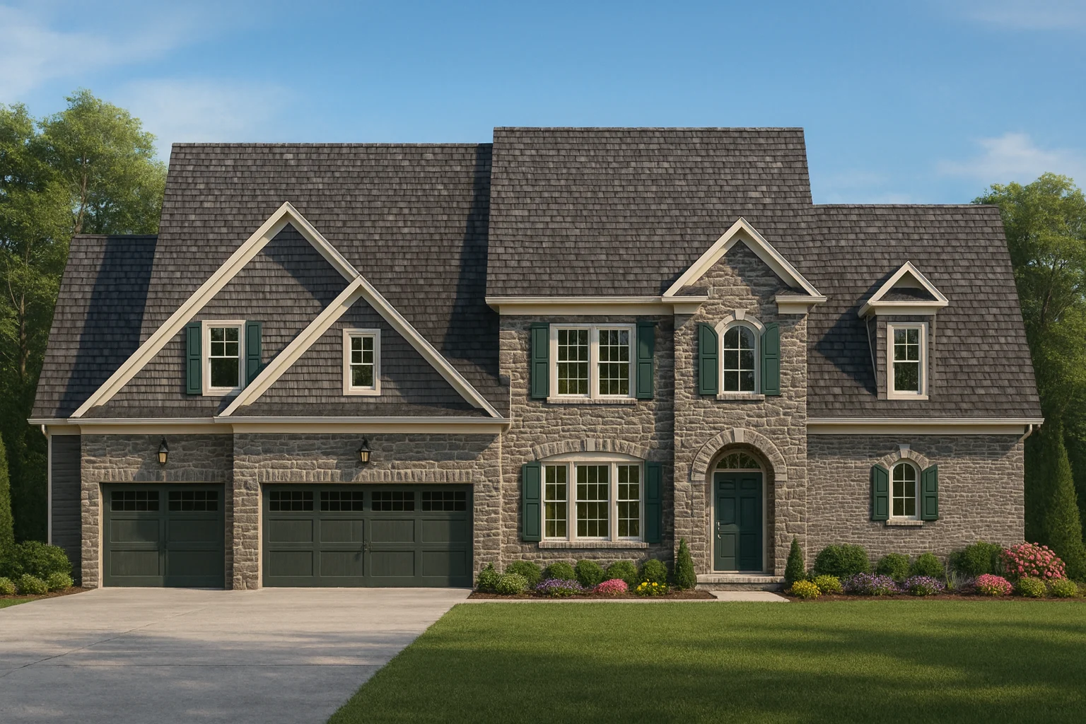 2-story house plan with 3,555 heated sq. ft., 4 bedrooms, 3.5 baths